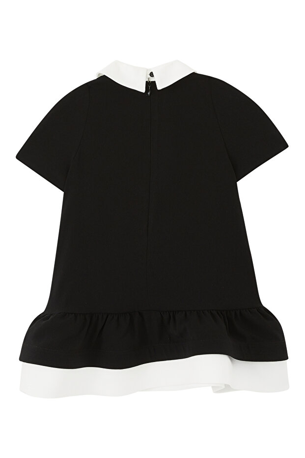 Çocuklar İçin Şık Sarmalı Krep Elbise - 2