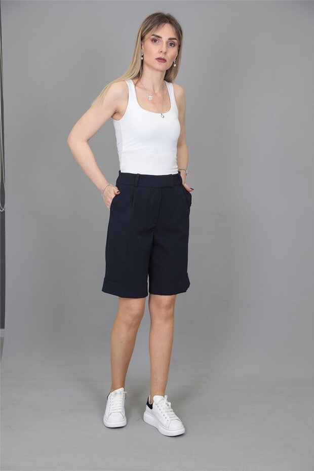 Double Leg Shorts - Navy Blue - 5023100