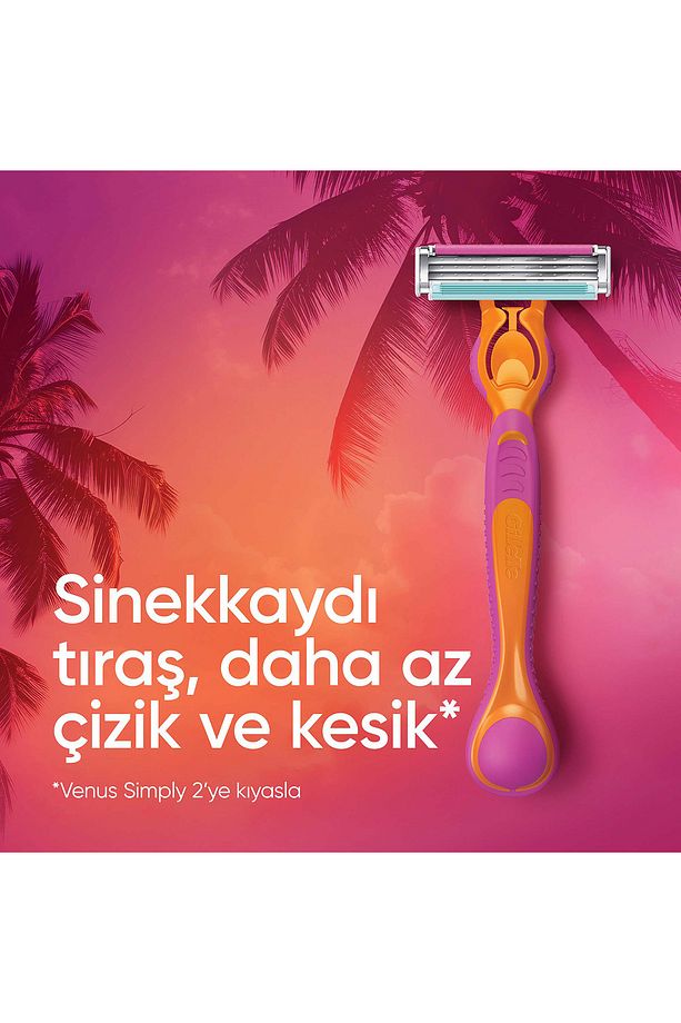 Gilette Simply Venüs 3 Miami Tıraş Mak. Gövd. + 4 Bıçak x2'li Set - 4