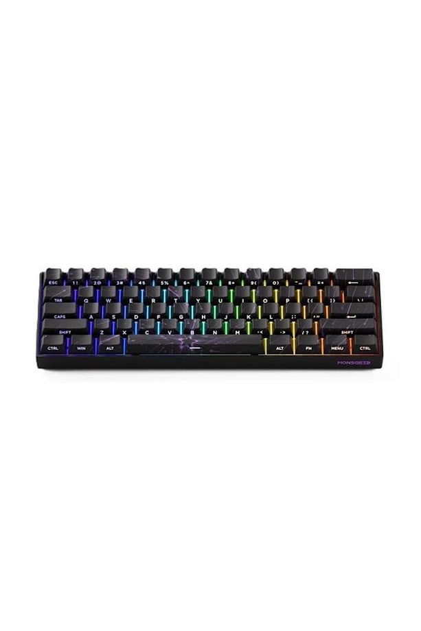 MONSGEEK FUN60 Max Nebulae Black HE Manyetik Switch ARGB Kablosuz Hotswap Mekanik Gaming Klavye - 2