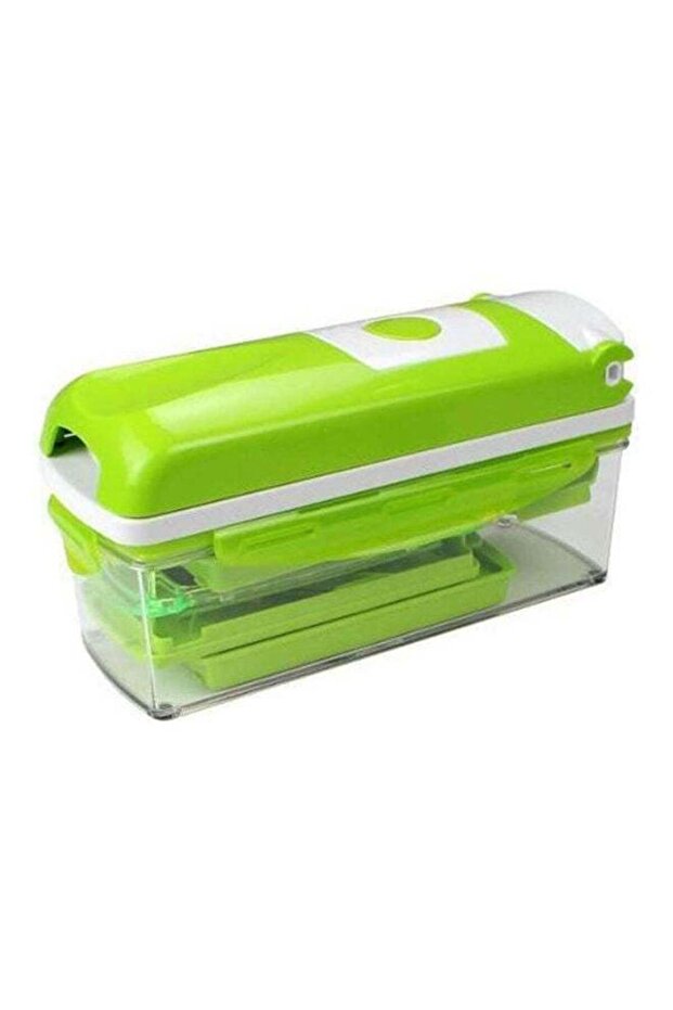 قطاعة يدوية للفواكه والخضروات باللون الأخضر - 1