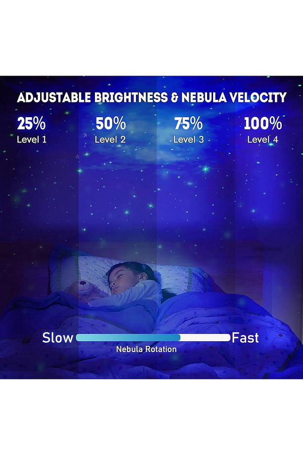 Astronot Projektör Led Işık Lazer Galaxy 360 Yıldız Projeksiyon Aurora Bulutsusu Çocuk Gece Lambası - 5