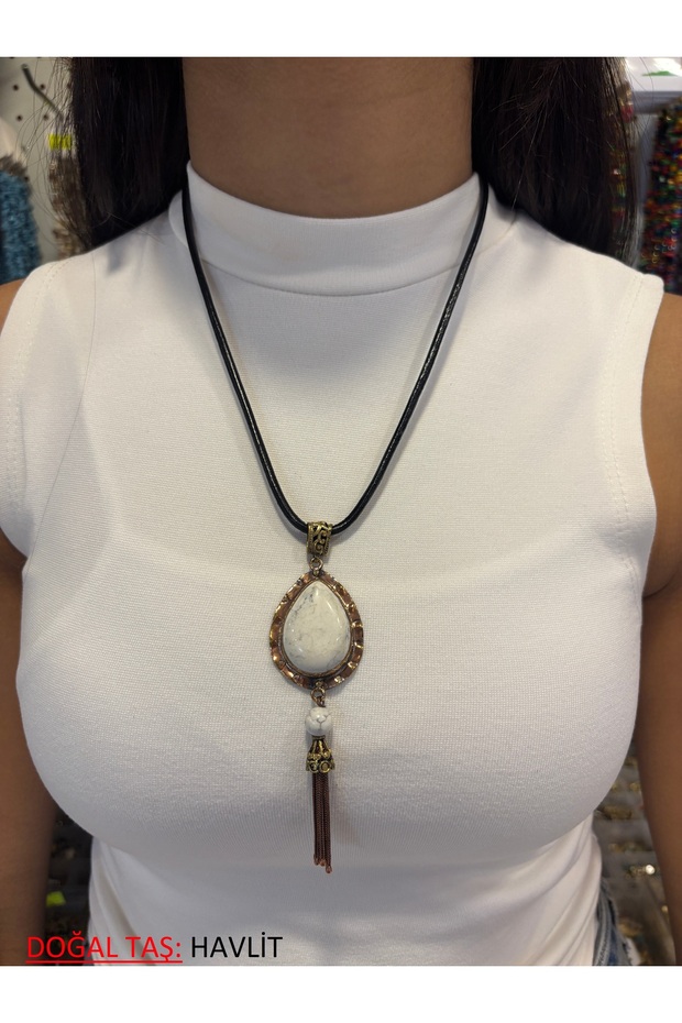 SPECIAL HANDCRAFTED COPPER NECKLACE WITH NATURAL STONES