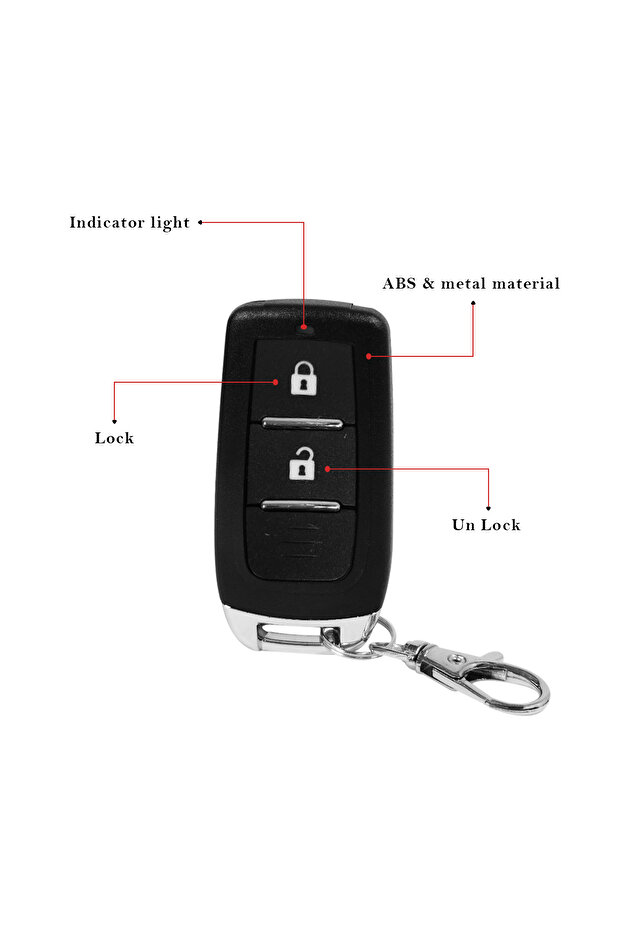 Universal Car Keyless Entry System with Remote Lock Unlock, Trunk Release, and Auto Lock Feature - 3