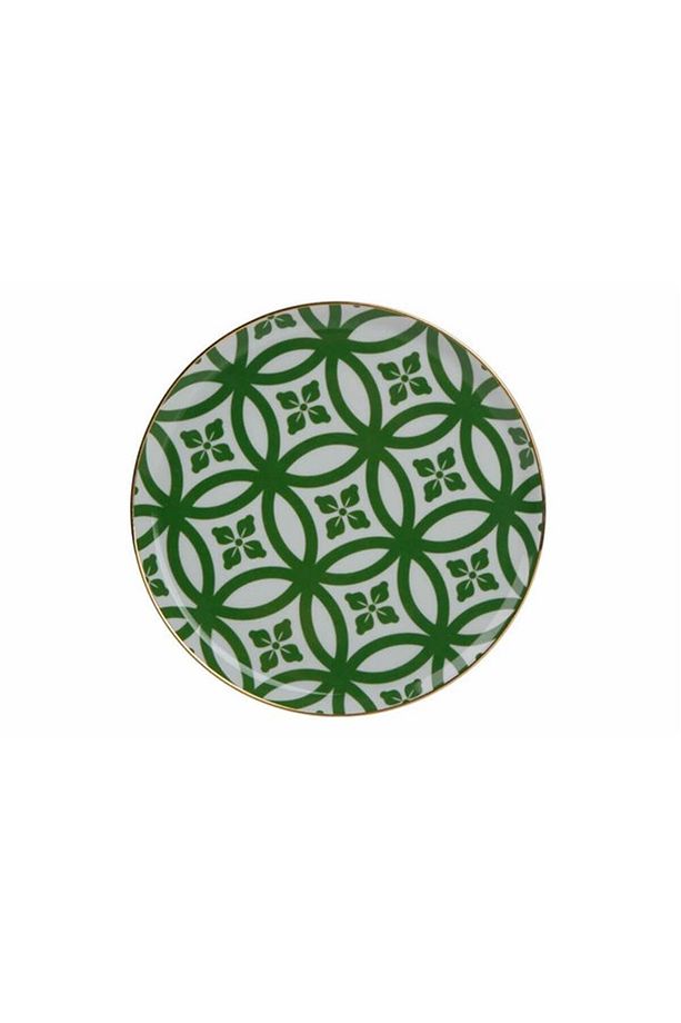 Morocco Ds1 Yeşil Düz Tabak 20 Cm - 1