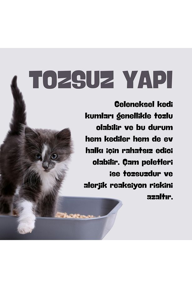 Enerji Çam Peleti Kedi Kumu 5 Lt - 7