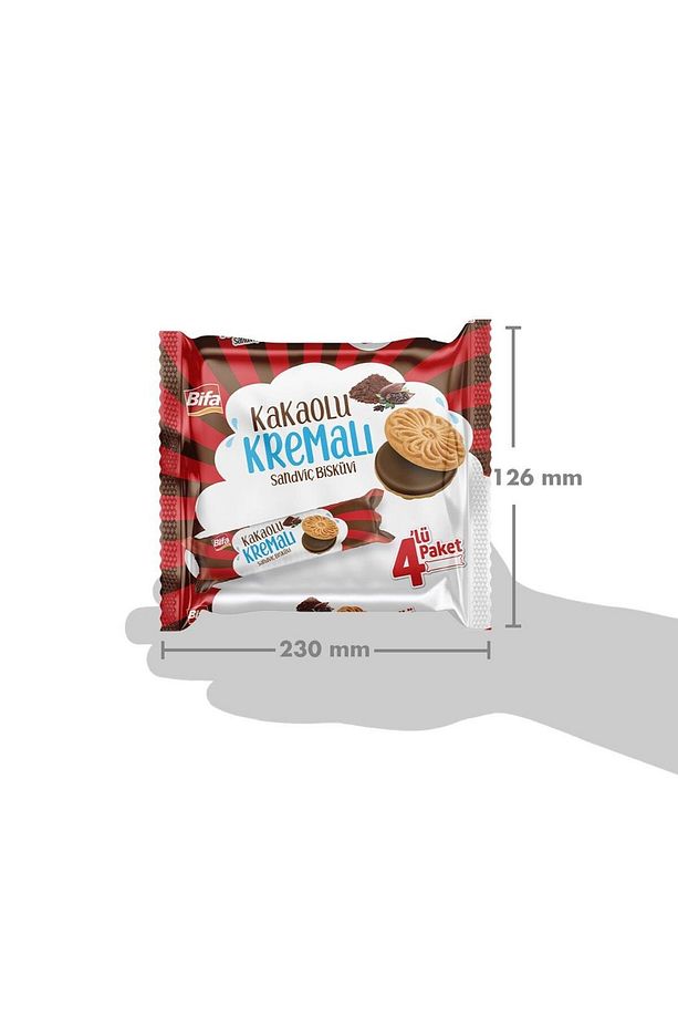 Kakaolu Kremalı Sandviç Bisküvi 240 gr X 2 Adet - 4