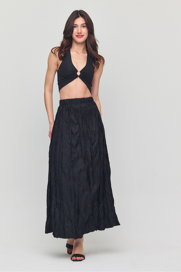 Fusta lungă șifonată - 4