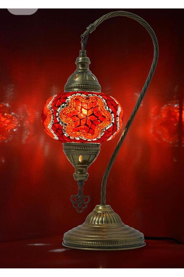 Mozaik Lamba Deve Boynu Otantik Bohem Abajur - 1