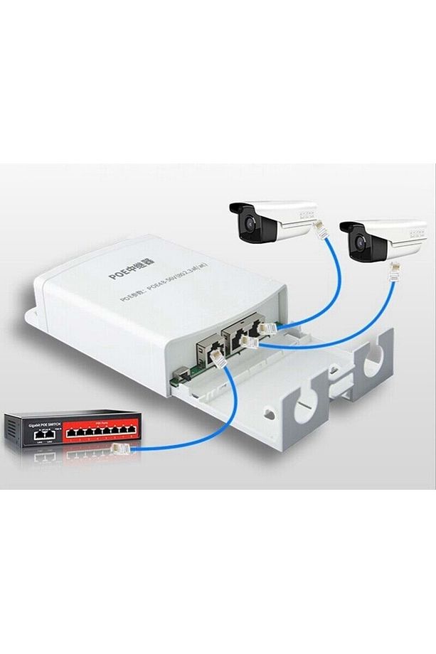 Poe Repeater 1 In 2 Out Port 100mbps (80METRE) - 1