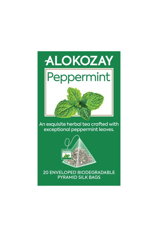 Peppermint Tea - 20 Silken Pyramid Tea Bags (Biodegradable)