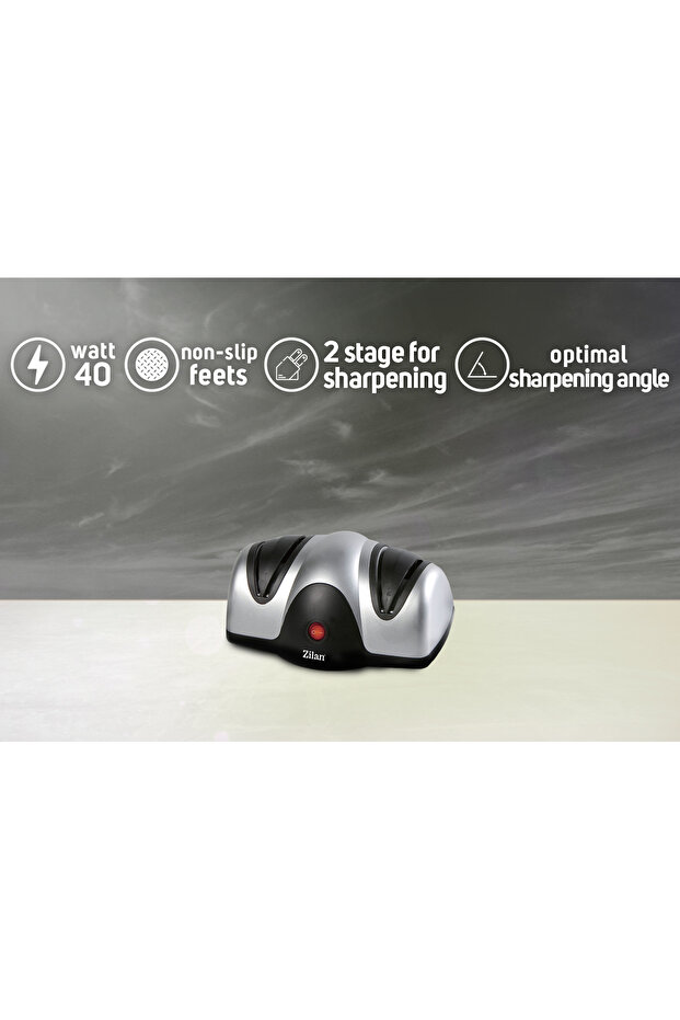 Electric knife sharpener ZLN2168 Gray, with two sharpening levels, 40W, easy to clean - 18