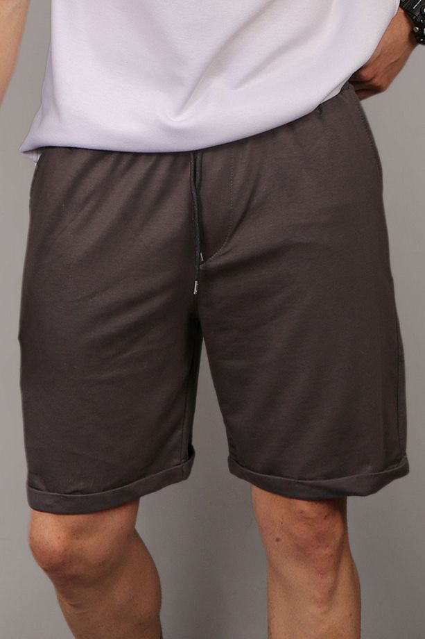 Unisex Penye Regular %100 Organik Pamuk Cepli Yazlık Şort - 1