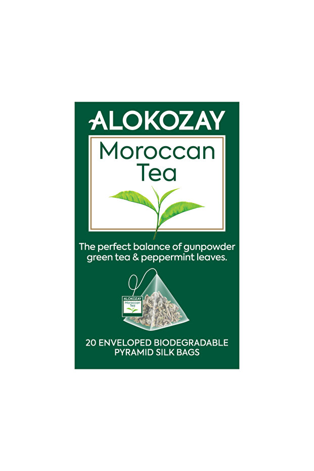 Moroccan Tea - 20 Silken Pyramid Tea Bags (Biodegradable)