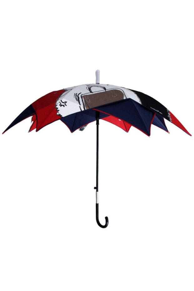 LONG automatic umbrella BEAR 2 layers, Red - 1