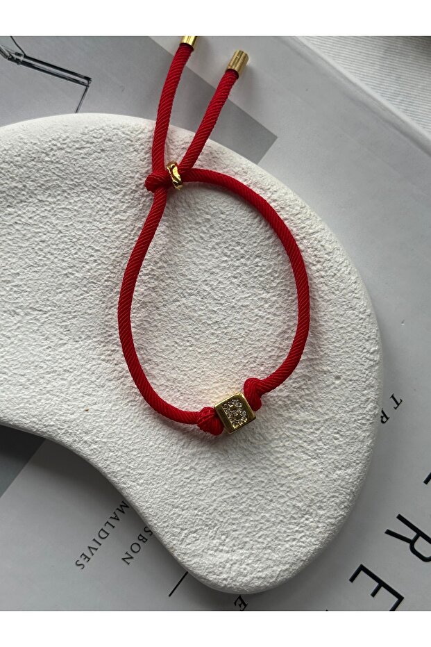 Cube B Letter Elevator Red Rope Bracelet