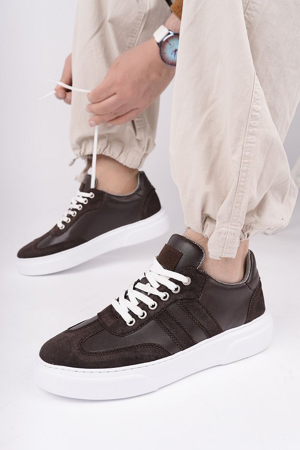 Logan Kalın Taban Bağcıklı Erkek Günlük Sneaker Spor Ayakkabı - 5