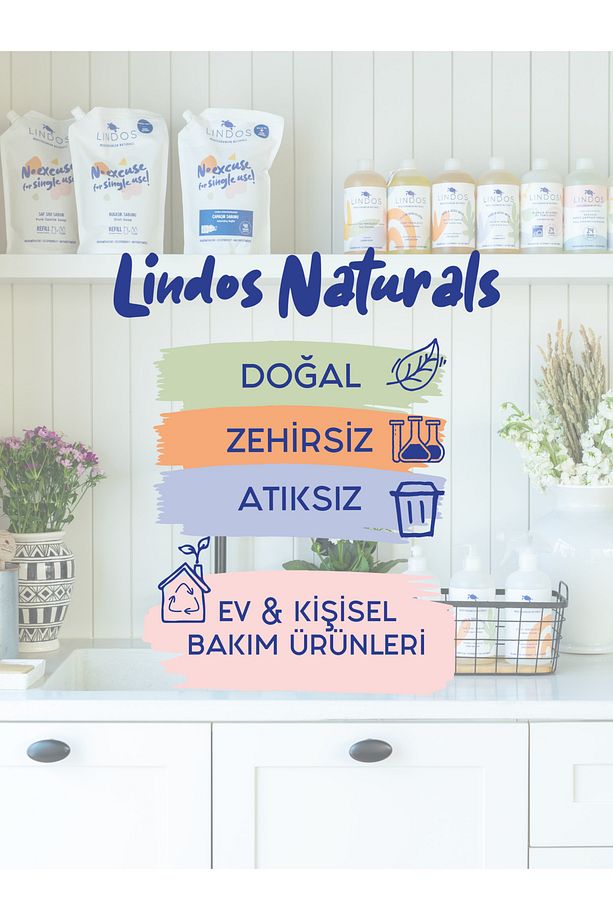 Doğal Çamaşır Deterjanı Gül Itır Kokulu %100 Bitkisel Deterjan Ekonomik 24 Yıkama 600ml - 6