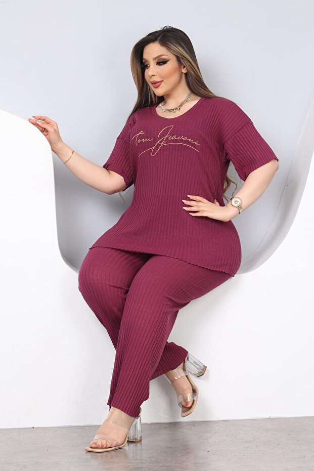 Plus Size Pajama Set - 3