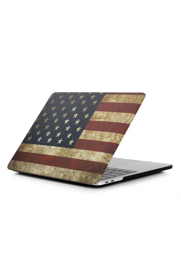 Macbook Air 13 13.3 A1466 A1369 Bayrak Desenli Kılıf Kapak - 1