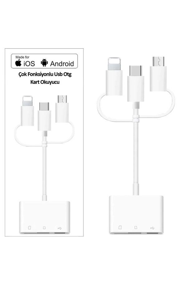 Type-c Iphone Micro Usb Çok Fonksiyonlu Usb Otg Kart Okuyucu - 5