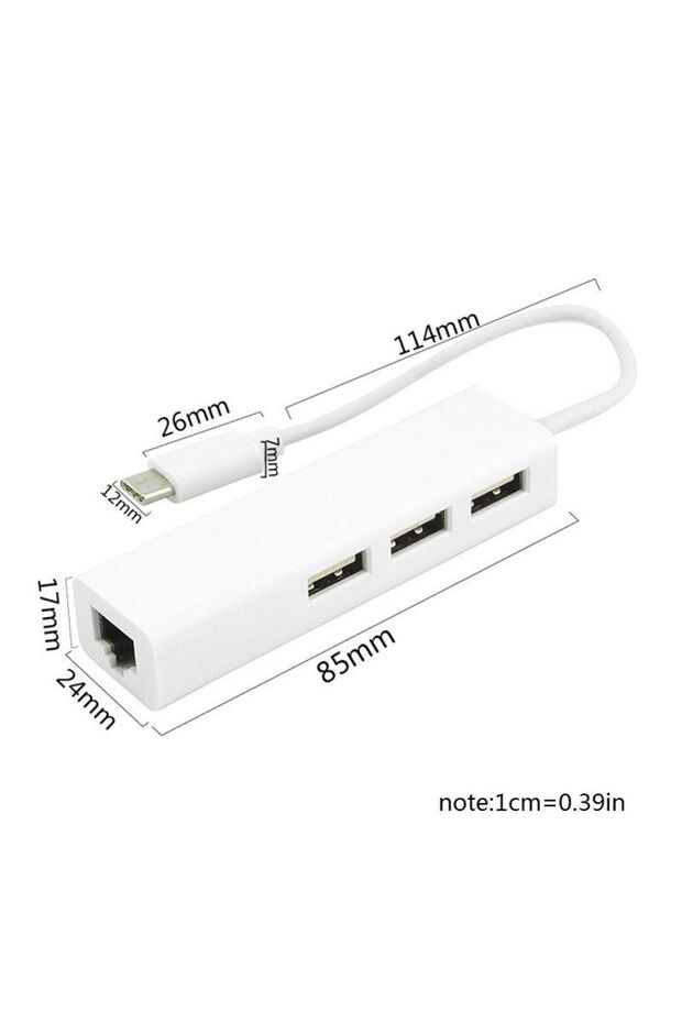 Usb-c 3.1 Type-c 3 Port Usb 3.0 Ve Rj45 Yüksek Hızlı Ethernet - 2