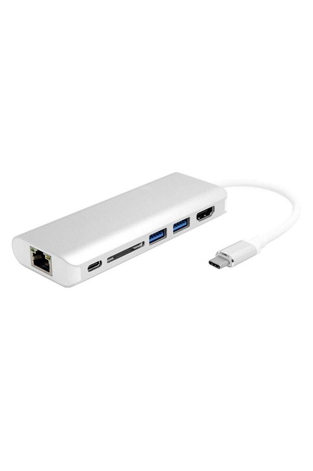 6 In 1 Type-c To Hdmi 2 Usb 3.0 Gigabit Sd Kart Type C Çevirici - 1