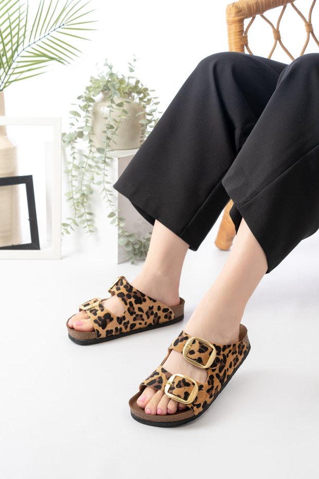 Women's Orthopedic Sole Double Buckle Stock Slippers
