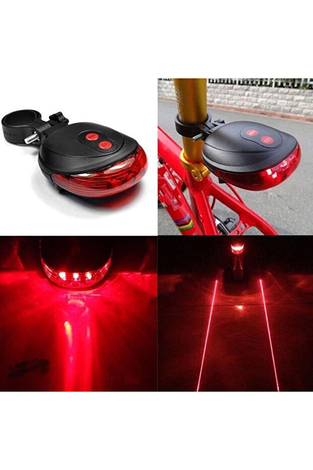 مصباح إيقاف LED للدراجة مع شريط ليزر خلفي - 2