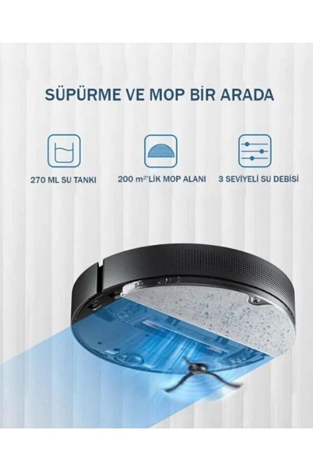 4000Pa Güçlü Emiş ve Lidar Navigasyon Sesle Kontrol Özelliği Akıllı Temizlik-L10Pro Yüksek Kalite - 6