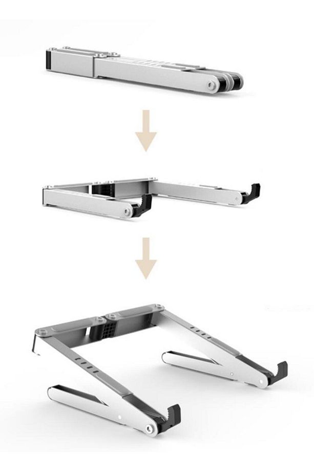 N1 Metal Macbook Notebook Kitap Okuma Standı Katlanabilir - 7