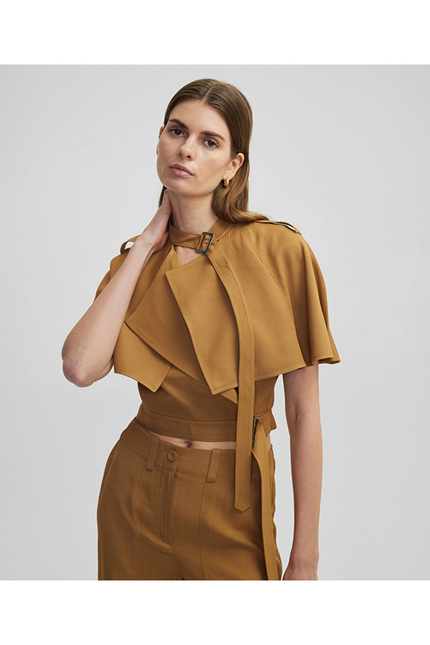 Çift parça görünüm ceket - 1