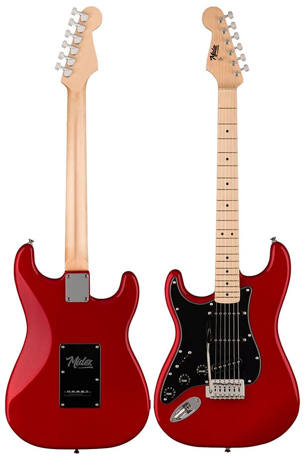 RPH-31RD Solak Elektro Gitar Seti Maple Klavye Strat Kasa SSS Manyetik - 5