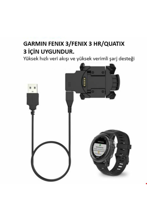 Garmin Fenix 3 Fenix 3 Hr Saat Usb Şarj Cihazı Kablosu - 1