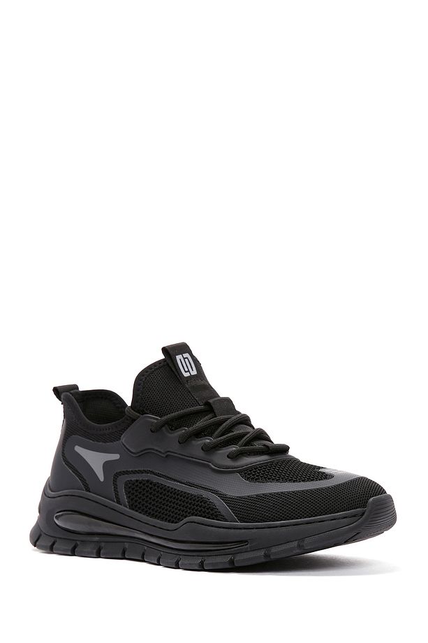Zero Erkek Siyah Bağcıklı Kumaş Sneaker 25sfd69156f - 7