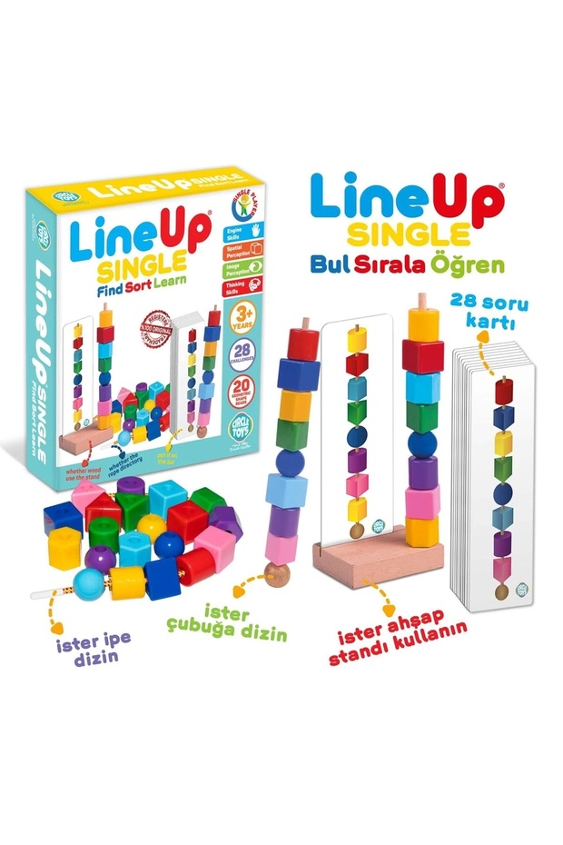 لعبة Find Sort Learn Line Up الفردية التعليمية لتطوير الذكاء والإدراك البصري للأطفال - 1