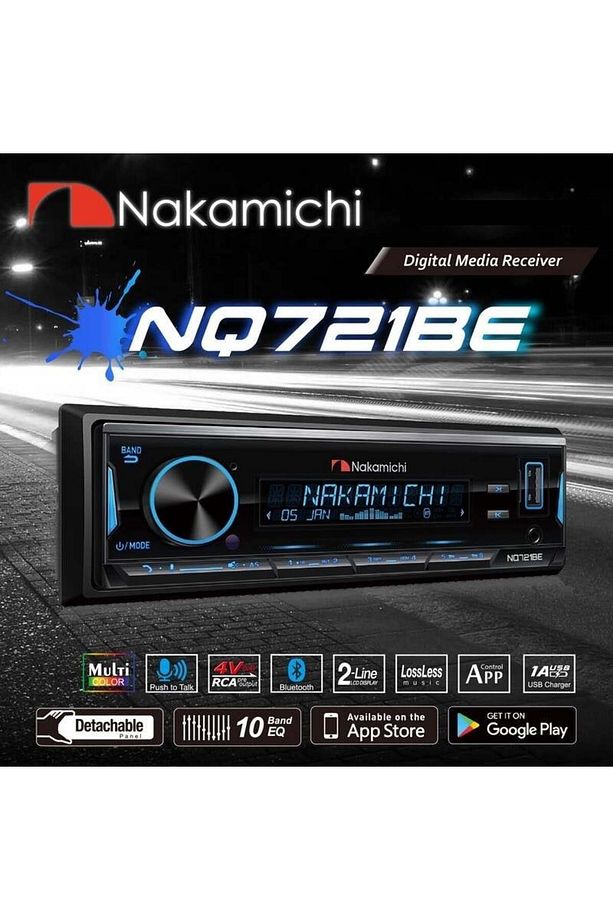 Nq721be Rgb Ekran 2amfi 4volt Rca Çıkışlı Profesyonel Oto Teyp Rgb Işıklı Bluetooth-usb-kumanda - 2