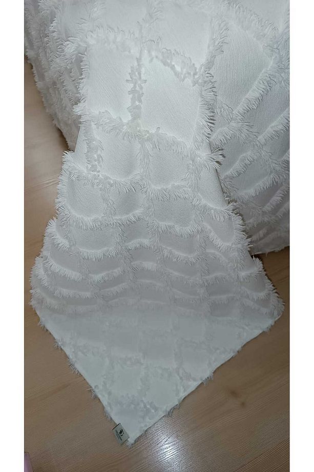 Duru Home Tek Kişilik Kare Desenli Fırfırsız Pike Takımı - 2