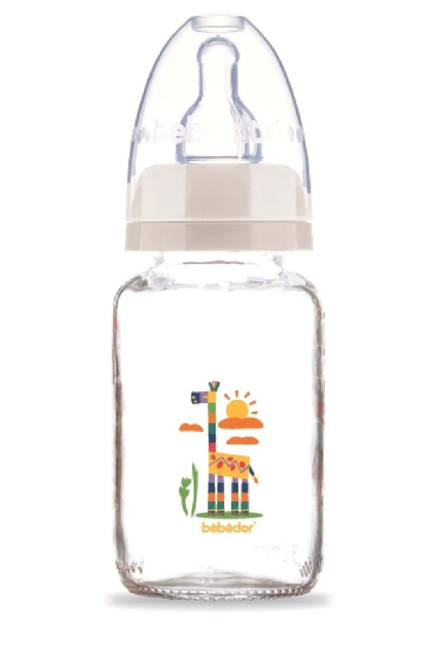 زجاجة أطفال زجاجية منقوشة سعة 125 مل - الرمز: 30302 - 1