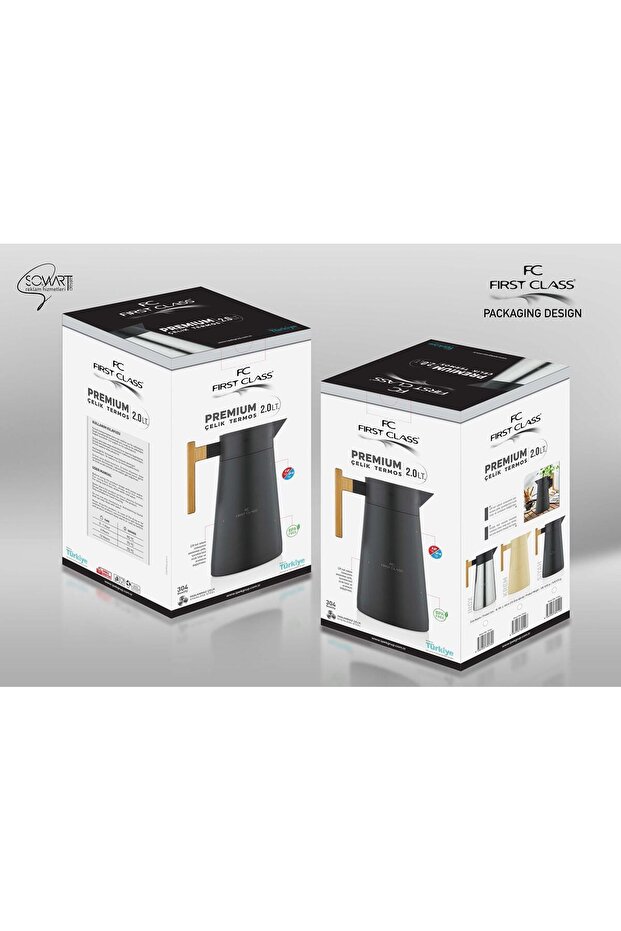 PREMIUM PASLANMAZ 2 LT TERMOS BEJ - 2