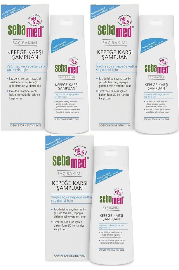 Şampuan 200ml Kepeğe Karşı (YAĞLI VE KEPEĞE YATKIN SAÇ DERİSİ IÇİN) (3 LÜ SET) - 1