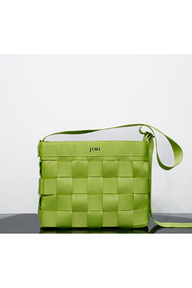 LIME STRIPE TOTE BAG