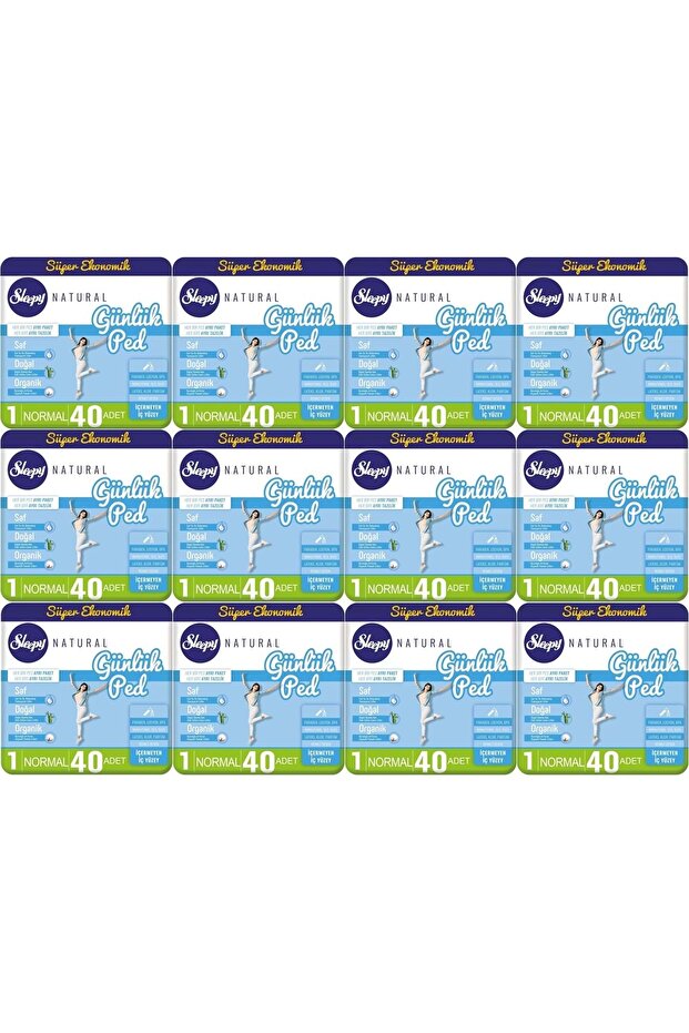 Natural Daily Pad Normal 480 Pieces Super Economic Pk (12Pk*40)