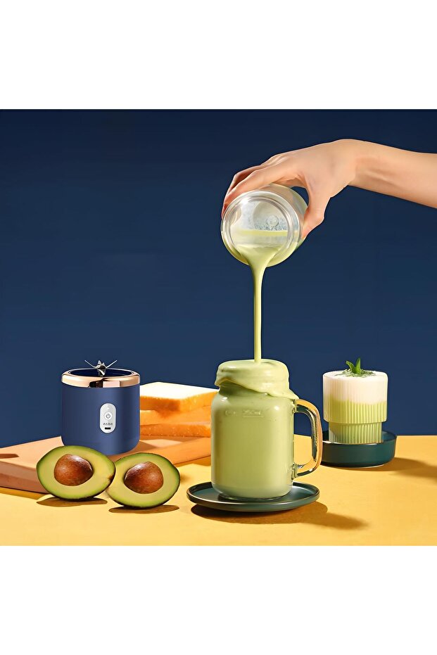 Portable Blender with Fruit Juicer Cup for Personal Use, USB Rechargeable - 4