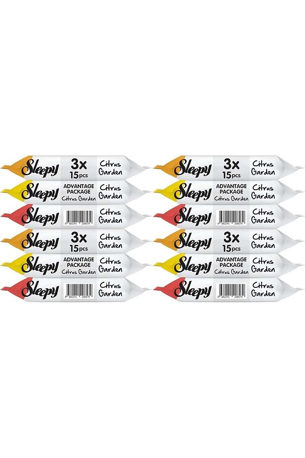 Islak Havlu Cep Mendil 15 Yaprak (12 Lİ SET) Narenciye Bahçesi/citrus (4PK*3) 180 Yaprak - 1