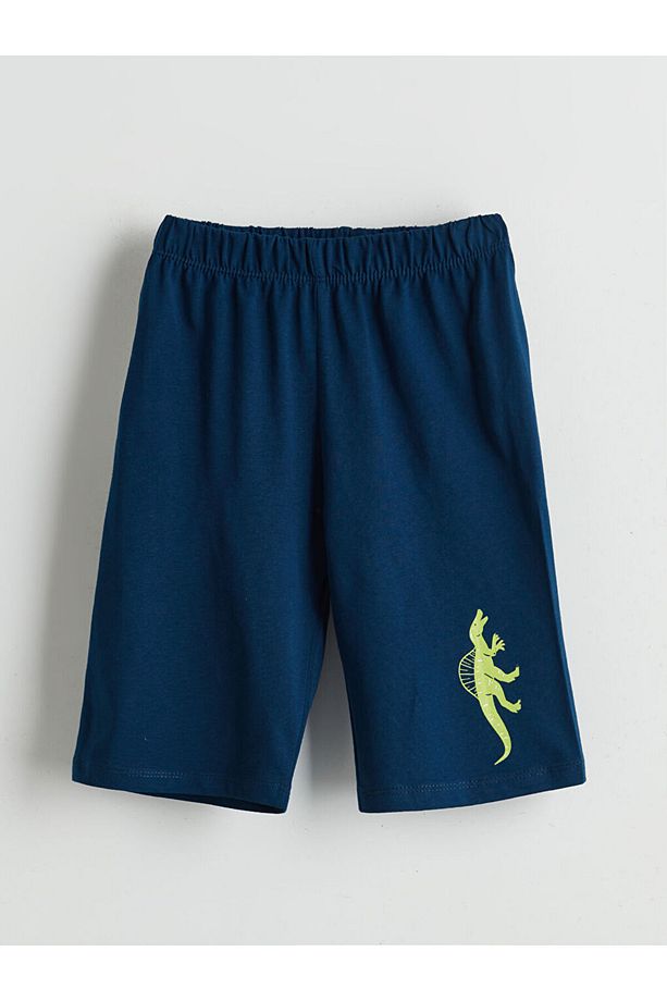 Yeni Sezon Dinozor Baskili Erkek Cocuk Sortlu Pijama Takimi - S5FE64Z1 - 4