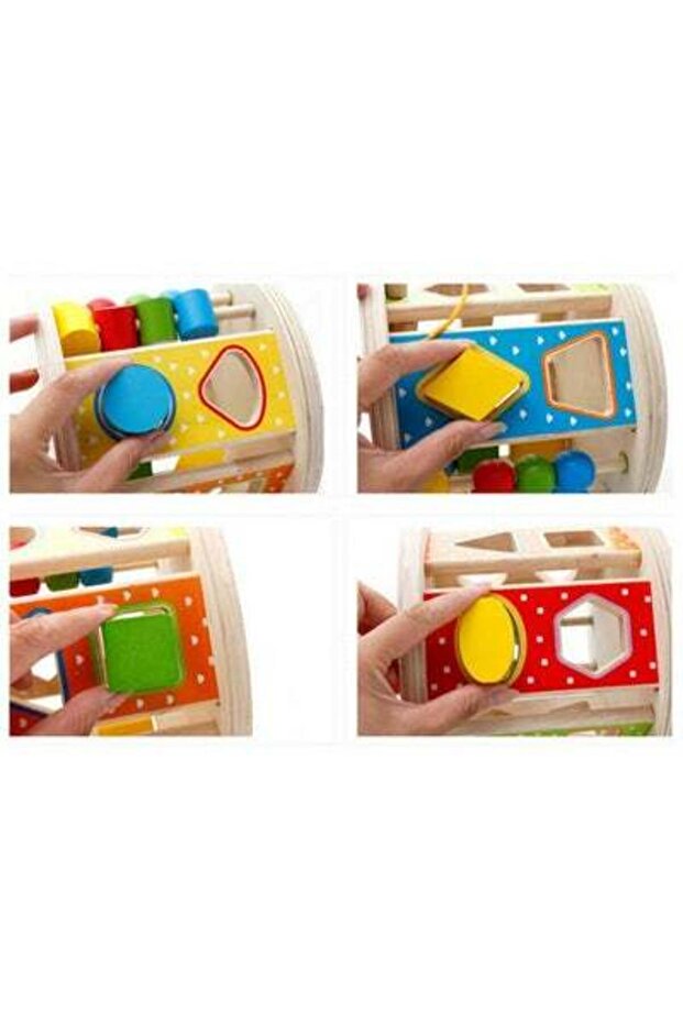 ألعاب مكعبات فرز الأشكال الخشبية، صندوق ألغاز مطابقة الأشكال، التعرف على الأشكال، التعرف المكاني، - 4