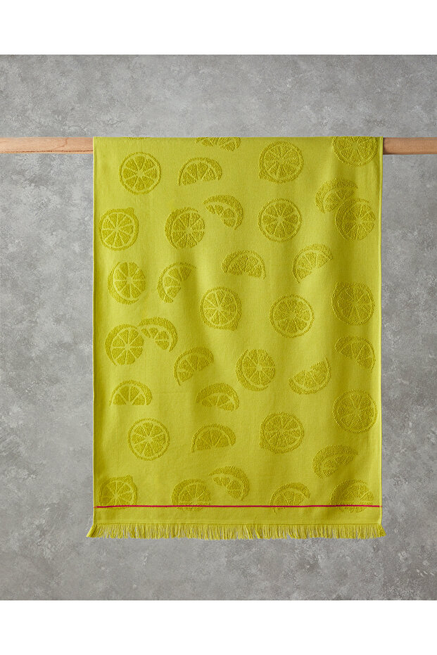 Lemon Garden Cotton Beach Towel 70X140 cm Light Green