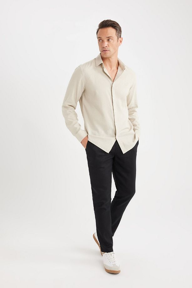 Yazlık Jogger Keten Düz Paça Pantolon D7542AX25SP - 3