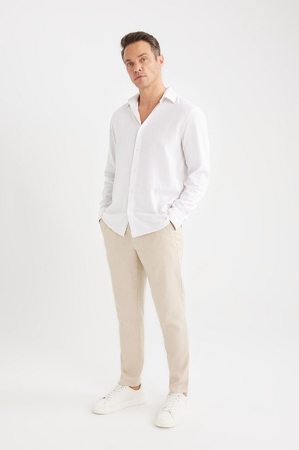 Yazlık Jogger Keten Düz Paça Pantolon D7542AX25SP - 2